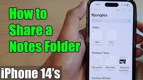 iPhone 14/14 Pro Max: How to Share a Notes Folder
