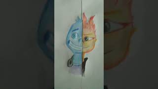 Desenho Do Filme Elementos Fogo E Água Gota E Faísca