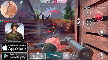 WORLD WAR 2 BATTLE COMBAT (FPS) - IOS / ANDROID GAMEPLAY