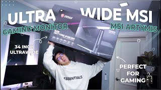 THIS MONITOR IS CRAZY 🤯! MSI MPG ARTYMIS-343CQR || UNBOXING + REVIEW (2022)