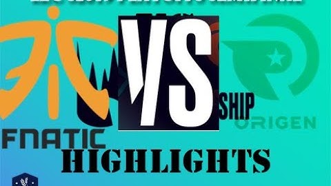 FNC vs  OG Highlights Game 1 LEC Spring 2019 Playoffs Semifinal | Fnatic vs Origen