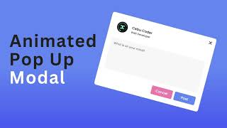 How to create Animated Popup Modal using Html | Css | Javascript