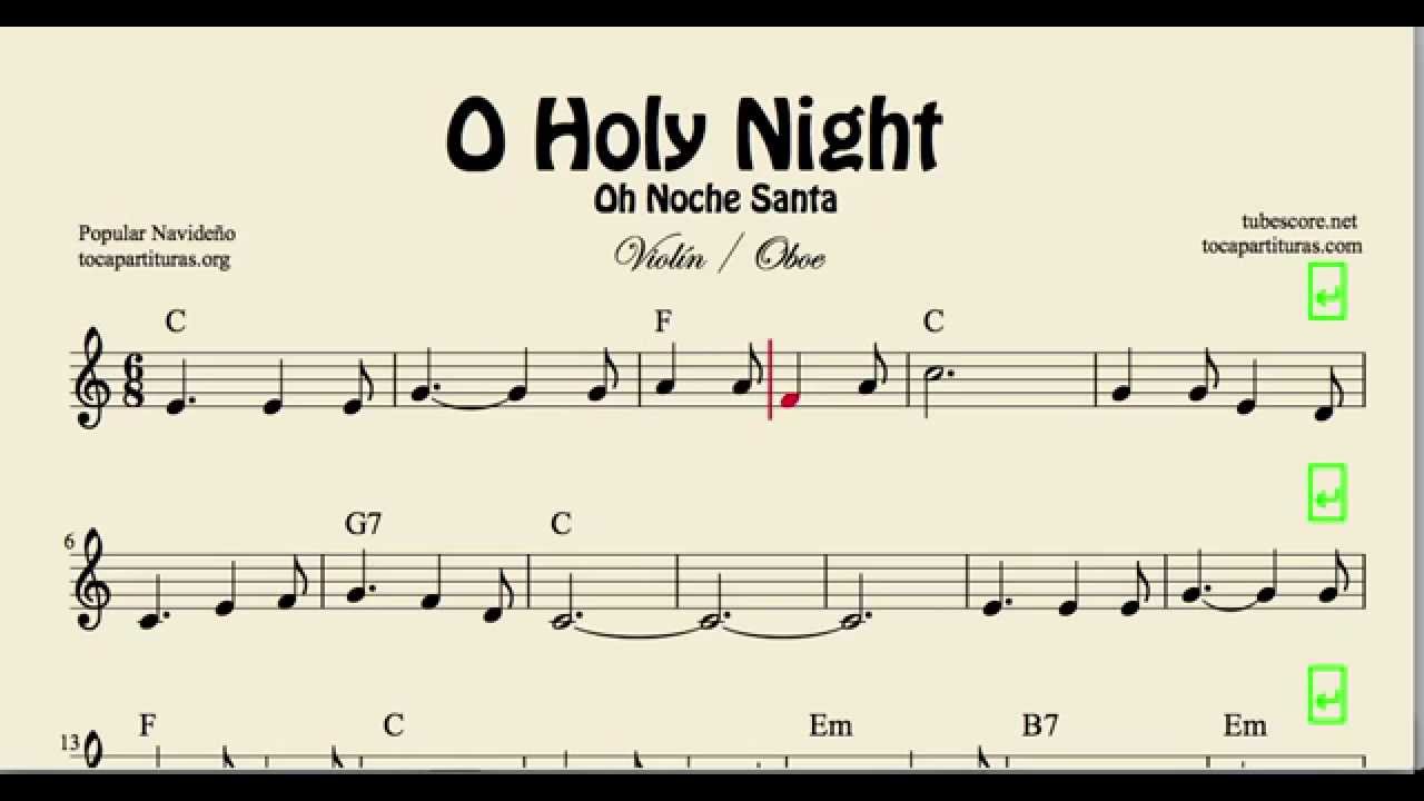 o holy night sheet music for violin and oboe noche santa christmas o holy night violin sheet music