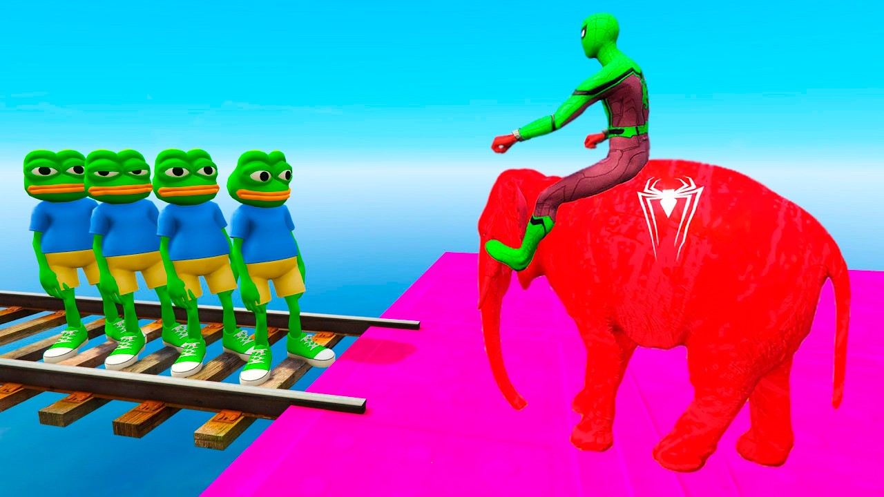 GTA V Superheroes Crazy Race Challenge with Super Cars | GTA 5 Spiderman Car Stunt Race