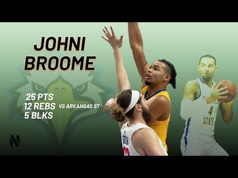 Johni Broome Morehead State vs Arkansas State Red Wolves | 25 PTS 12 REBS 5 BLKS