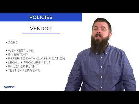 Vendor - Lesson 5 - SOC 2 Policies