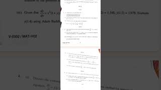 Rajasthan University M.Sc. maths 4th semester 2021 numerical analysis question paper