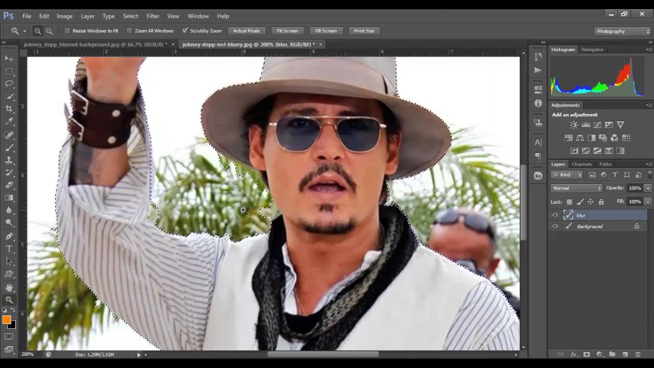 PHOTOSHOP CS6 How To Blur The Background Of A Picture DSLR Like