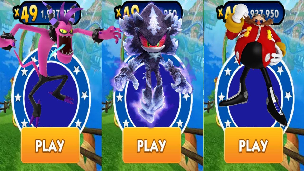 Sonic Dash - Mephiles the Dark vs All Bosses Zazz Eggman New Character ...