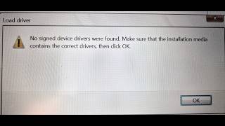 Fix Error Load Driver No Signed Device Drivers Were Found On Dell PC