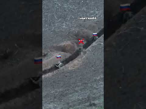 Bakhmut. Ukrainian soldiers storm Russian-held trench #warinukraine #drones #shorts