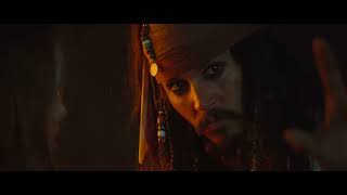 Pirates of the Caribbean Curse of the Black Pearl- Jack and Elizabeth Drunk scene in 4K HDR