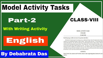 Model Activity Tasks English Class VIII Part-2 Writing Activity Include