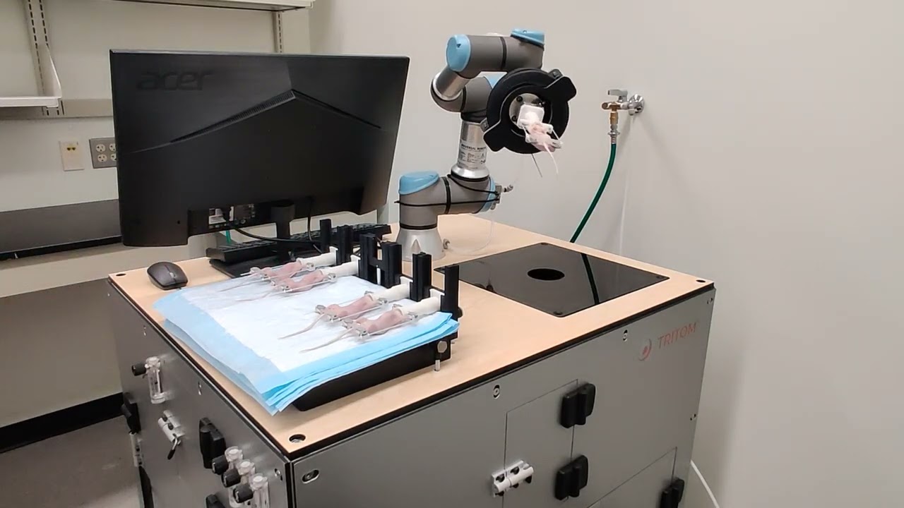 TriTom HT (High Throughput) Photoacoustic/Fluorescent mouse imaging system 6 mouse scan