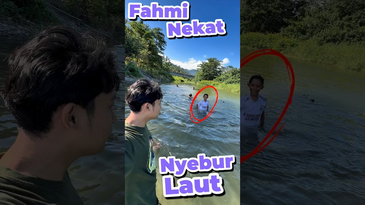Fahmi nekat Nyebur ke Laut #anakdesa #minivlog #comedy #laut