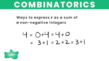 Ways to express r as a sum of n non-negative integers | Combinatorics | Easy