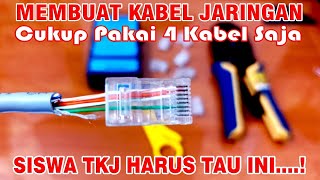 Cara Membuat Kabel Jaringan Cuma Pakai 4 Kabel || RJ45 Network cable 4 wires