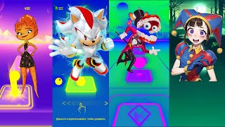 INSIDE OUT 2 VS Sonic VS Caine VS Pomni VS Zoonomaly VS Pomni VS Siren Head VS McQueen Tiles Hop 35