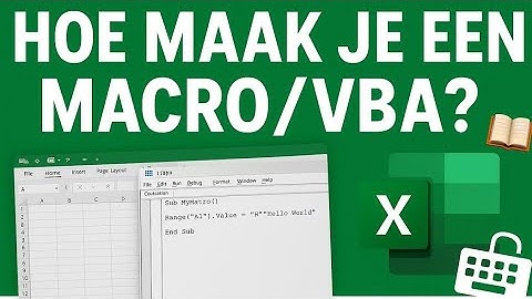 Excel | Hoe neem je een macro op? + VBA uitleg 📚