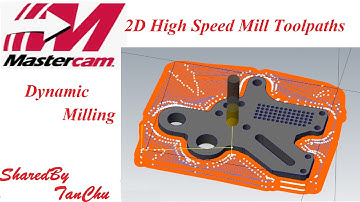 Mastercam 2D Toolpaths Basic Dynamic Mill _ contour mill for finishing _ chamfer