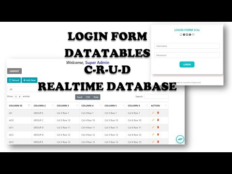 Login Form with Google Apps Script - Login Form V.5x | CRUD | Datatables | Realtime Database