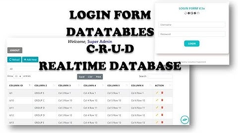 Login Form with Google Apps Script - Login Form V.5x | CRUD | Datatables | Realtime Database