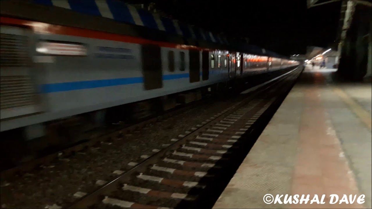 Rarest of Rarest 12951 and 12952 Rajdhani Express crosses each other at Navsari.