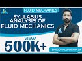 Fluid Mechanics | Syllabus Analysis of Fluid Mechanics