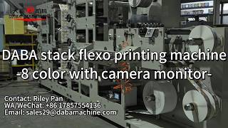 DABA high precision 8 color stack flexo printing machine