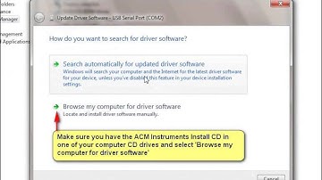 Install and Update USB Drivers - ACM Instruments