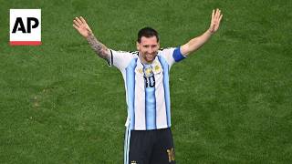Argentina fans celebrate as Messi breaks World Cup record for most goals