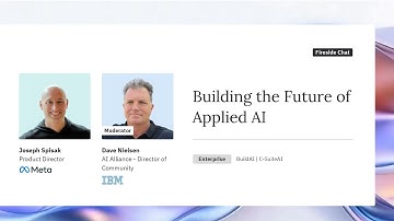 [Fireside Chat] Building the Future of Applied AI (Joseph Spisak, Product Director @meta )