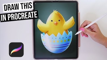 Chicken in Easter Egg 🐣 Procreate Drawing Tutorial