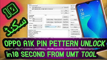Oppo A1k CPH1923 Pattern Password Unlock UMT World First Secces Report #unlock UMT Test