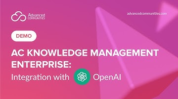 AC Knowledge Management Enterprise: Integration with OpenAI for Salesforce Knowledge Management