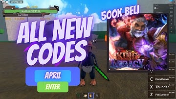 King Legacy codes 500K BELI (APRIL 2023) FREE EXP [NEW CODES]