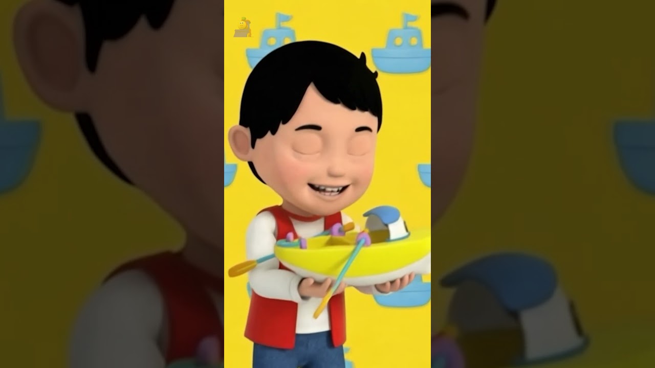 Row Row Row Your Boat #shorts #nurseryrhymes #youtubekids #babybob #kidssongs #bobthetrain