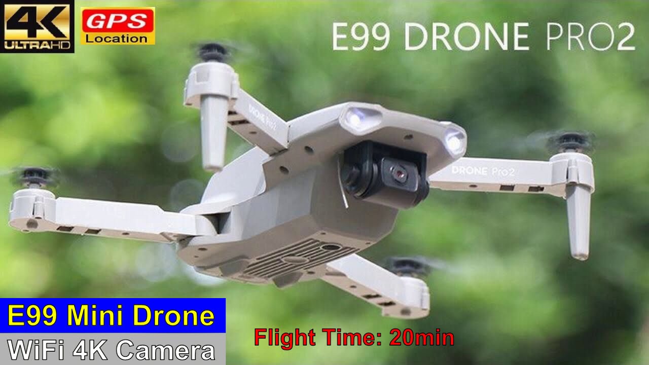 Drone E99 PRO 2, Wifi FPV, caméra 4k + boîte transport (options : double  caméra, 2 batteries, casque VR) - Seb high-tech