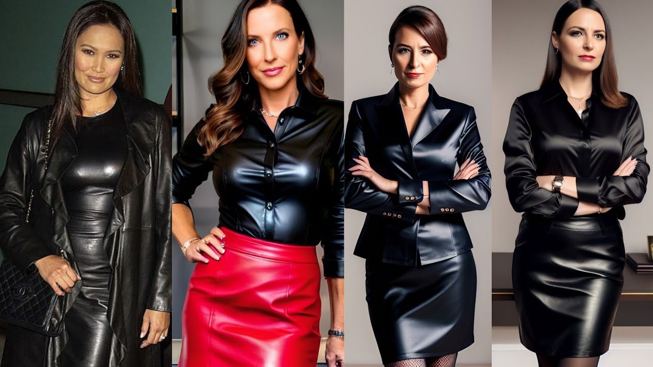40 Plus More Popular Demanding Leather Dresses Outfits for Ladies  #leatherfashion #leather 