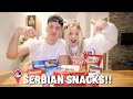 AMERICANS try SERBIAN (Balkan) SNACKS / Which ones are worth trying when visiting Belgrade, Serbia?