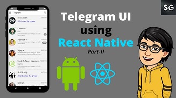 Telegram Clone UI using React Native Part-II || Chat App UI || React Native Projects