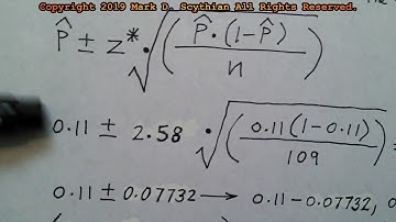 Statistical Modeling:  99% Confidence Interval Calculation for True Proportions (p) - 1-Sample
