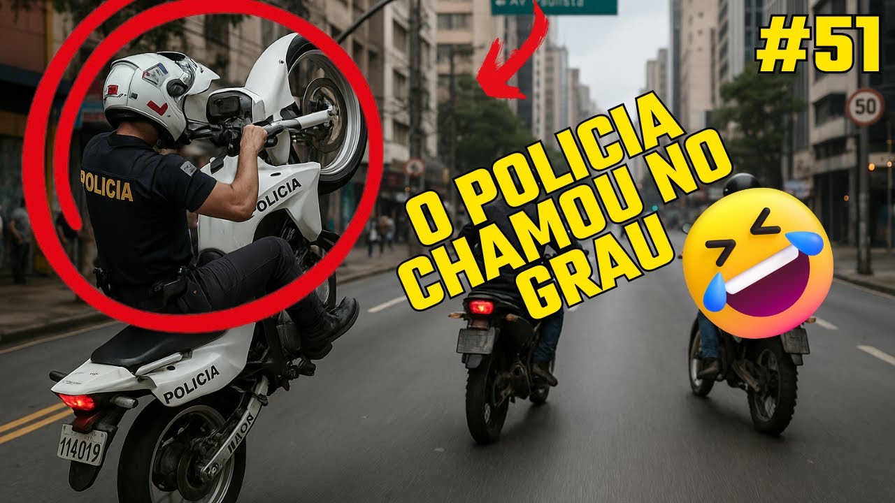 #51 Polícia em ação , pinote louco, policial meteu o Grau durante o acompanhamento
