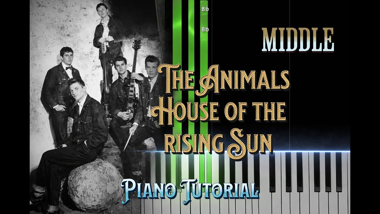 House of The Rising Sun The Animals Middle Piano Tutorial