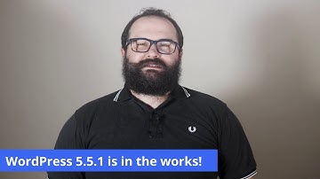 WordPress 5.5.1 is in the works!