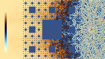 4th iteration of a Sierpinski carpet with waves | 60 FPS | Amplified Colors