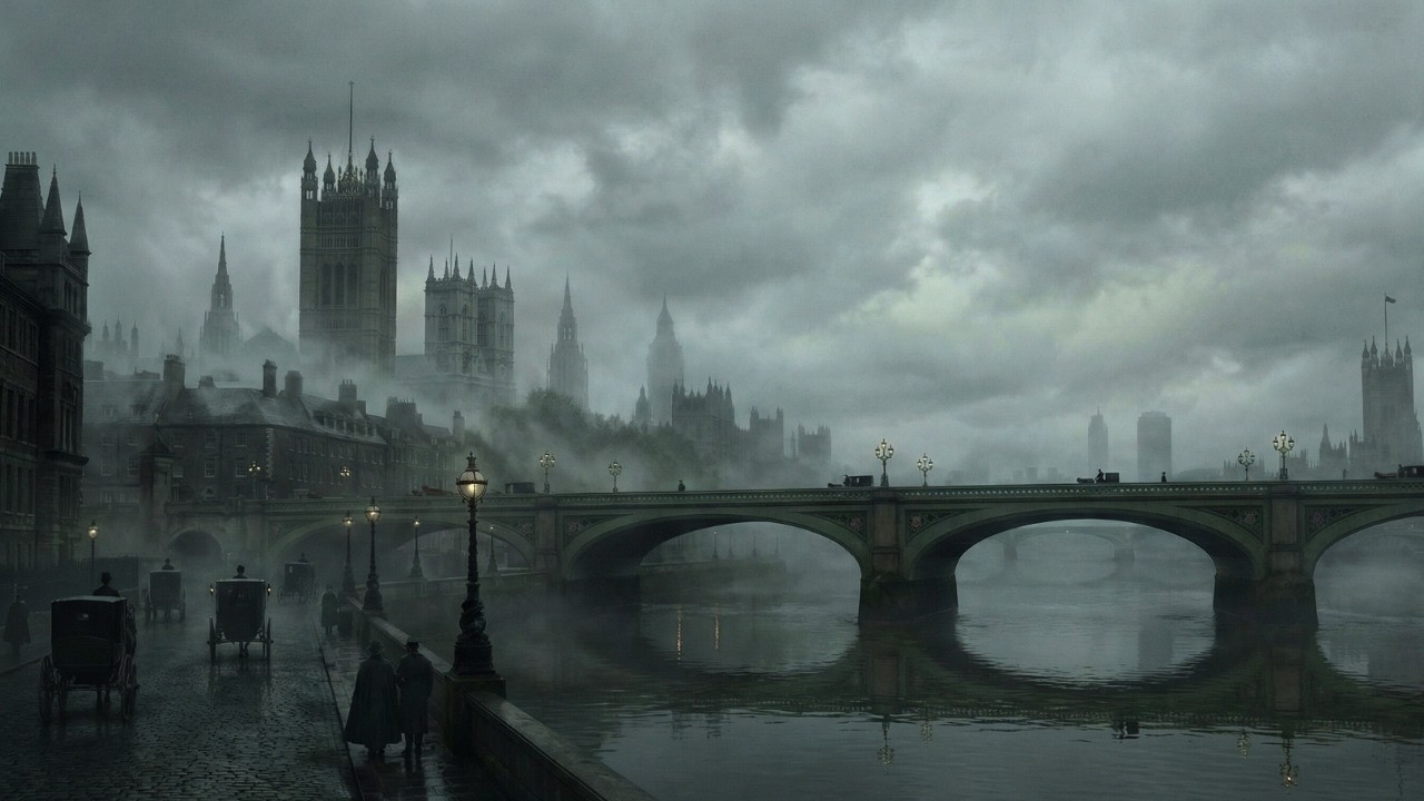 Victorian London in the Fog | Relaxing Violin Ambient | Dark Academia Study & Reading Music