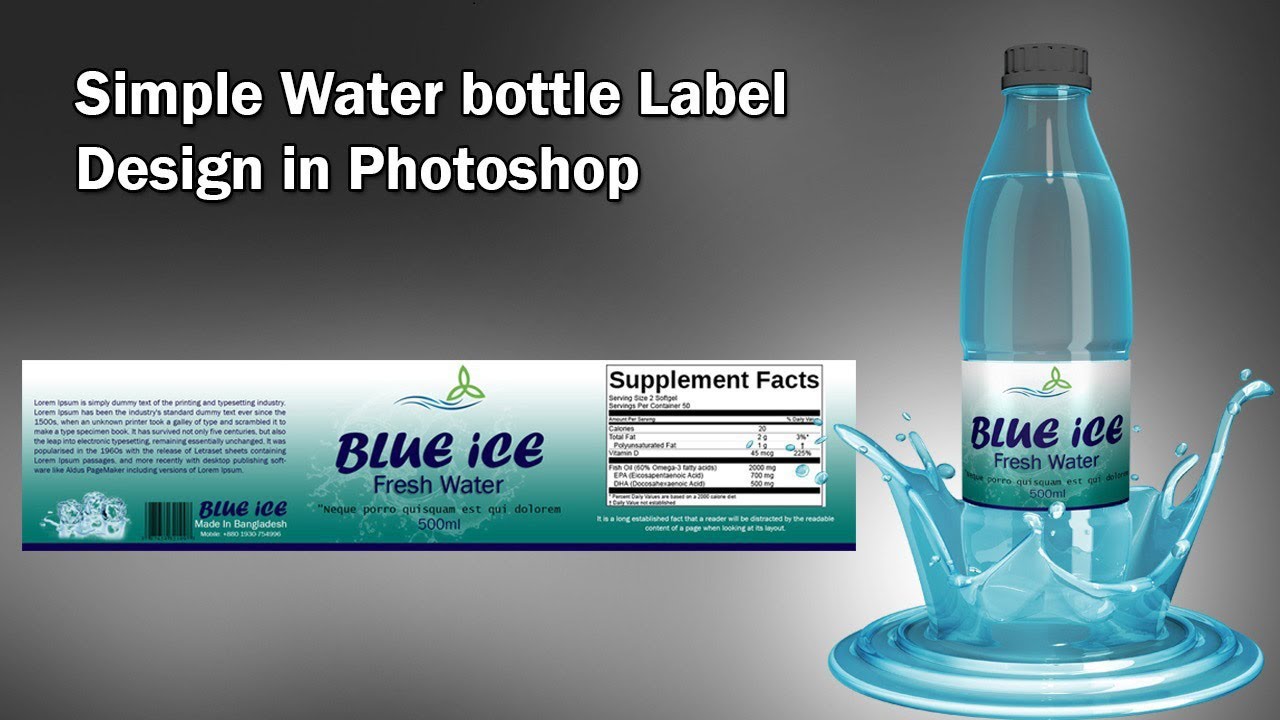 Water Bottle Label Design