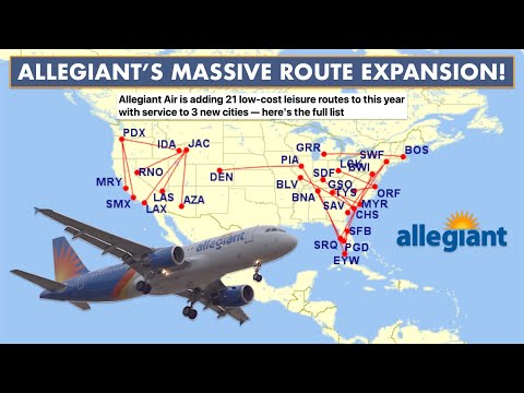 Vídeo: Para quais cidades da Flórida a Allegiant Airlines voa?