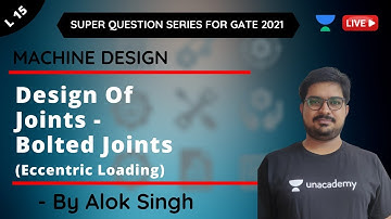 L 15 | Design Of Joints - Bolted Joints | Machine Design | GATE & ESE 2021